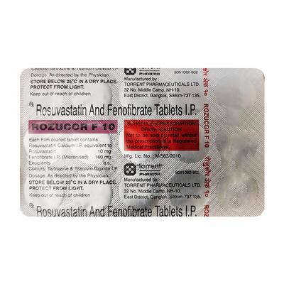 ROZUCOR F 10 Tablet 15's - High Cholesterol-Dys