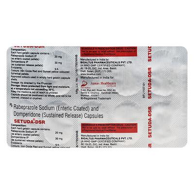 SETUDA DSR Capsule 10's - Ulcer/Reflux/Flatulence-Aaa