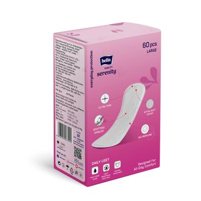 Bella Serenity Ultra Thin Panty Liners for Women (L) 60's - Panty Liners