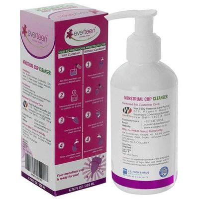 everteen Menstrual Cup Cleanser With Plants Based Formula for Women 200 ml - Menstrual Cups