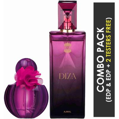 Ajmal Diza EDP Fruity Floral Perfume And Senora EDP Floral Spicy Perfume 175 ml - Women Perfumes (Edt/Edp)