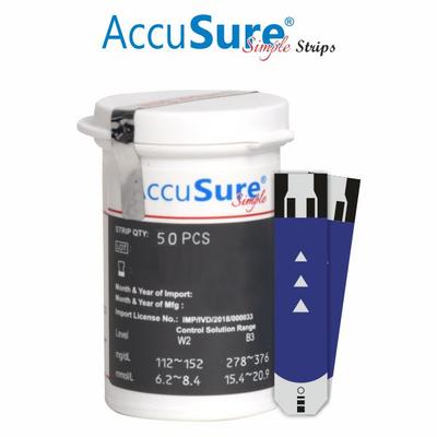AccuSure Simple Gluco Test Strip 50's - Blood Glucose Monitors/Strips