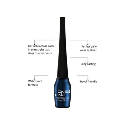 One On One Waterproof Eyeliner - Blue 5 ml - Eyeliners