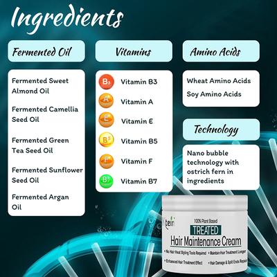 Ktein 100% Plant Based Treated Hair Maintenance Cream Natural 30 gm - Hair Creams