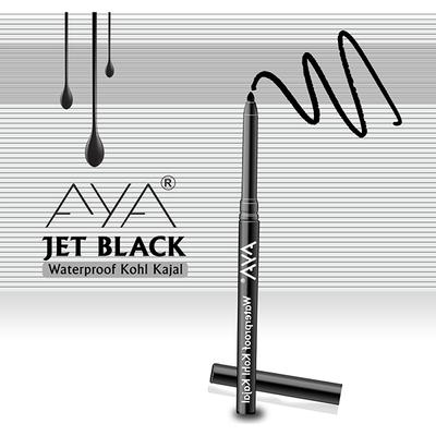 Aya Waterproof Kohl Kajal - Jet Black 0.28 gm - Kajal & Kohls