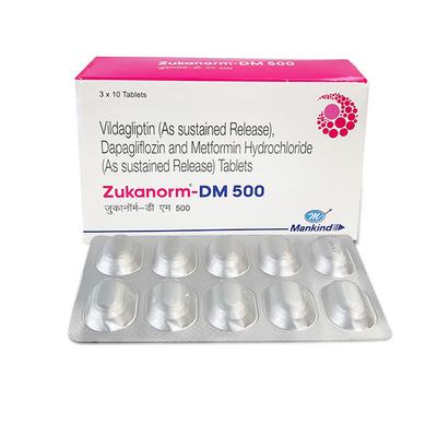 ZUKANORM DM 500 Tablet 10's - Diabetes-Ant