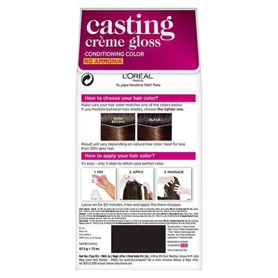 L'Oreal Paris Casting Creme Gloss Hair Color, 500 Medium Brown 159.5 Gm - Crème