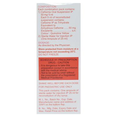 Zifi 50mg Dry Syrup 30ml - Bacterial Infections-Cep