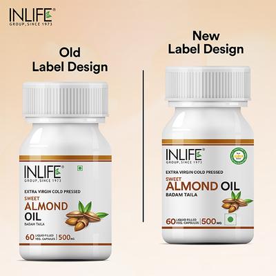 INLIFE Sweet Almond Capsules 60's - Omega Fish Oil Fatty Acids