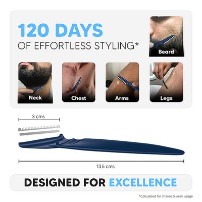 LetsShave Beard Pro Styler - Men (Pack of 3) - Razors & Cartridges