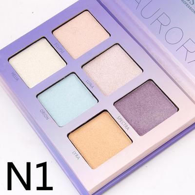 Miss Rose 6 Color Metallic Glow Highlighter Palette 7003 - 044 01 24 gm - Face Palettes