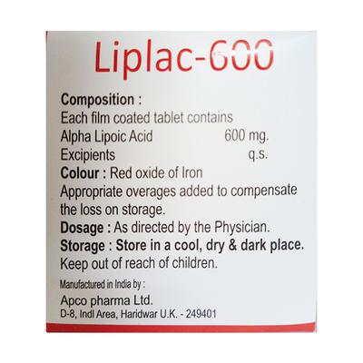 LIPLAC 600 Tablet 10's - Supplements-Sup