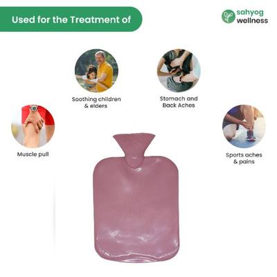 Sahyog Wellness Silicon Hot and Cold Water Bottle/Bag - Pink 1's - Hot Pack/Ice Bag