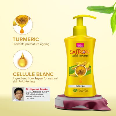 Vi-John Women Saffron Turmeric Fairness Body Lotion 250 ml + Saffron Milk & Almond Fairness Body Lotion 250 ml 250 ml - Lotions & Creams