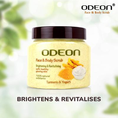 Odeon Turmeric & Yogurt Face And Body Scrub 300 ml - Scrubs & Exfoliants