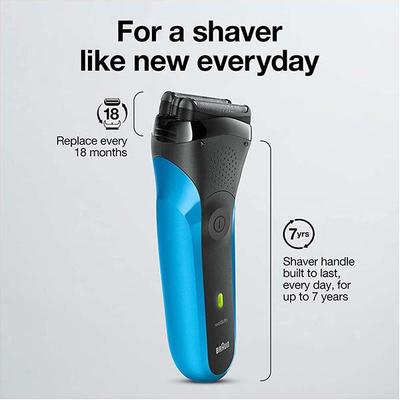 Braun Series 3 310s Wet and Dry Electric Shaver for Men and Rechargeable, Sensitve Shave for Skin Comfort Cordless 353.8 gm - Grooming Kits