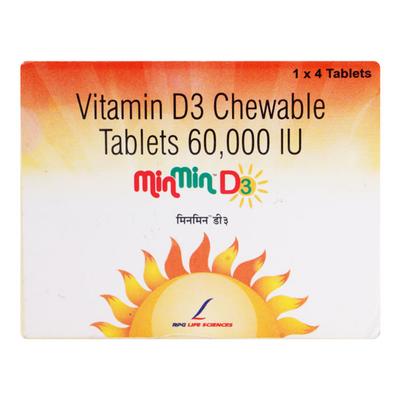 MINMIN D3 Chewable Tablet 4's - Supplements-Vam