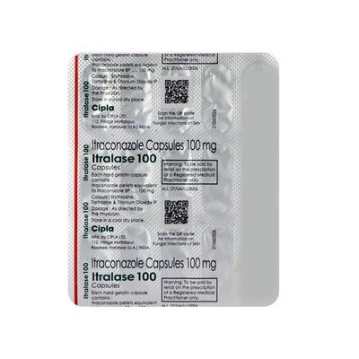 Itralase 100mg Capsule 15'S - Fungal Infections-Anf