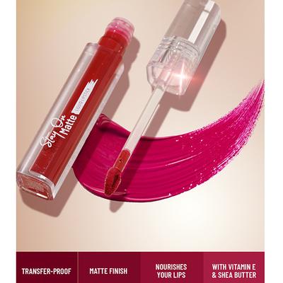 Swiss Beauty Stay On Matte Liquid Lipstick-Fresh Brown 2 gm - Liquid Lipsticks