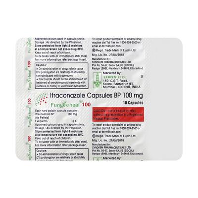 FUNGEEHEAL 100mg Capsule 10's - Fungal Infections-Anf