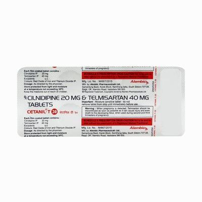 Cetanil T 20/40mg Tablet 10'S - Hypertension-Ang