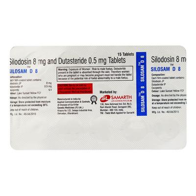 SILOSAM D 8 Tablet 15's - Bladder And Prostate Disorders-Dru