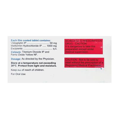 CIPVILDIN M 50/1000mg Tablet 15's - Diabetes-Ant