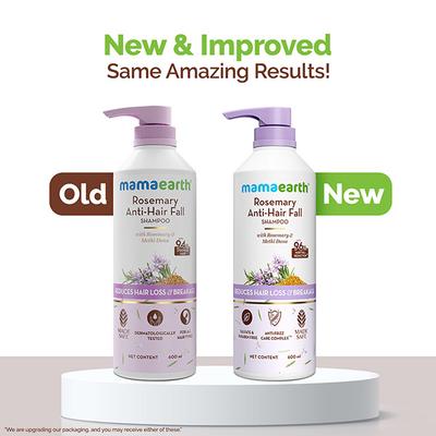Mamaearth Rosemary Anti-Hair Fall Shampoo with Rosemary, Methi Dana for Reducing Hair Loss and Breakage 600 ml - Shampoos