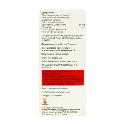 MONOCEF O 50 Oral Suspension 30ml - Bacterial Infections-Cep