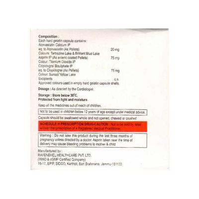 LIPITAB GOLD 20 Capsule 10's - Blood Clot-Ant