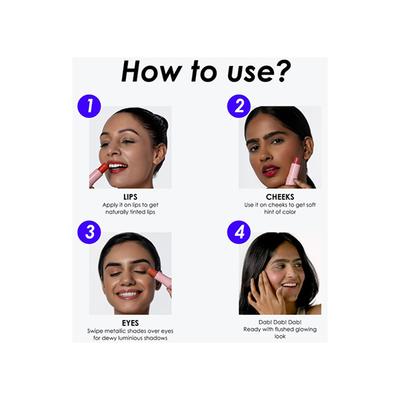 Blue Heaven Kiss & Blush Lip And Cheek Tint, Roasted Berry 8.5 gm - Blushes