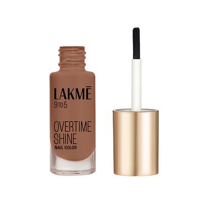 Lakme 9 To 5 Primer + Gloss Nail Color Caramel Case 6 Ml - Nail Polish