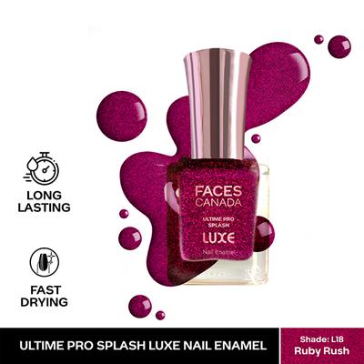 Faces Canada Ultime Pro Splash Luxe Nail Enamel - Ruby Rush (L18 12 ml - Nail Polish