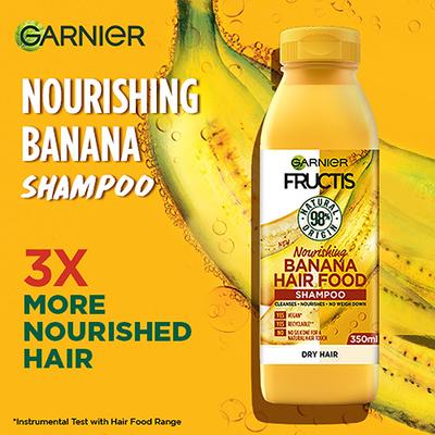 Garnier Fructis Hair Food - Nourishing Banana Shampoo For Dry Hair 350 ml - Shampoos