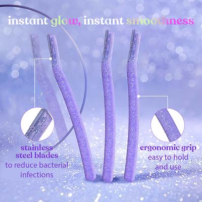 Bombae Glamup Beauty Razor, Reusable and Painless Face Razor 3's - Face & Eyebrow Razors
