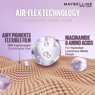 Maybelline New York Super Stay Lumi-Matte Liquid Foundation 30H Longwear Yet Light-As-Air, 120 35 ml - Foundation