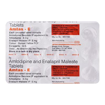 Amtas E Tablet 15'S - Hypertension-ACE