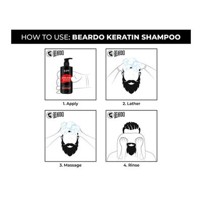 Beardo Keratin Hair Shampoo - Men 300 ml - Shampoos