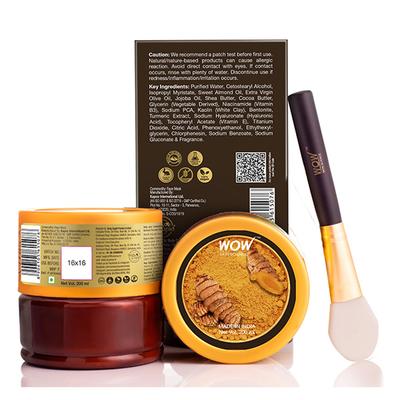 Wow Life Science Turmeric Clay Face Mask 200 ml - Face Packs