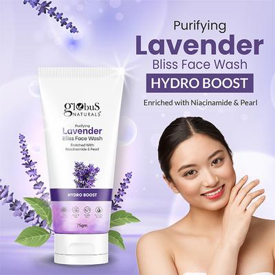 Globus Naturals Face Care Combo- Skin Brightening Mulberry, Hydro Boost Lavender Face Wash 75gm each 2's - Face Wash & Cleansers