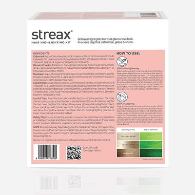 Streax Ultralights Hair Colour Highlight Kit, Green Hair Colour, Tropical Green, 1's - Crème