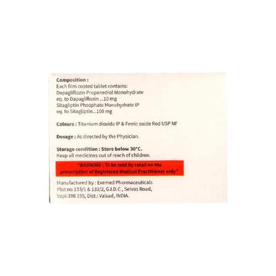 SITAHENZ D 100 Tablet 10's - Diabetes-Ant