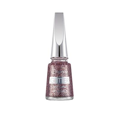 Flormar Glitter Nail Enamel GL15 Red in Silver 11 ml - Nail Polish