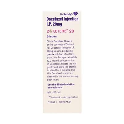 Docetere 20mg Injection 1's - Cancer Oncology-Cyt