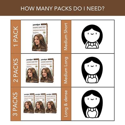 Paradyes Semi-Permanent Hazel Brown Glossy Hair Tint, Enriched with Herbal Extracts, Light Brown 160 gm - Crème