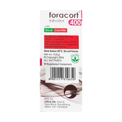 FORACORT 400 WITH DOSE COUNTER 180md Inhaler 10.8g - Asthma/COPD-Ast