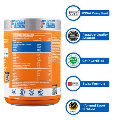 Fast&Up BCAA Supplement Powder - Blueberry Flavour 450 gm - Bcaa Supplements