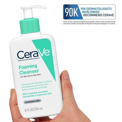 CeraVe Foaming Cleanser For Normal To Oily Skin 236 ml - Face Wash & Cleansers