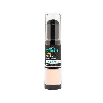 mCaffeine SPF 30 PA+++ Coffee Powder Sunscreen - 100% Mineral, Matte Sunscreen with No White Cast 4 gm - Face Sunscreen