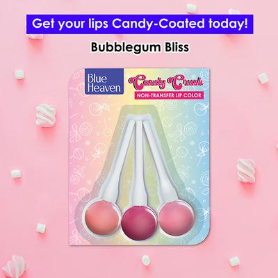 Blue Heaven Candy Crush Non-Transfer Lip Color 10ml Each - Bubblegum Bliss 30ml 1's - Liquid Lipsticks